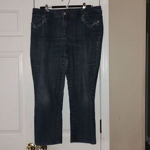 Additions by Chico's  embellished  jeans  Sz 3  ( SZ 16)